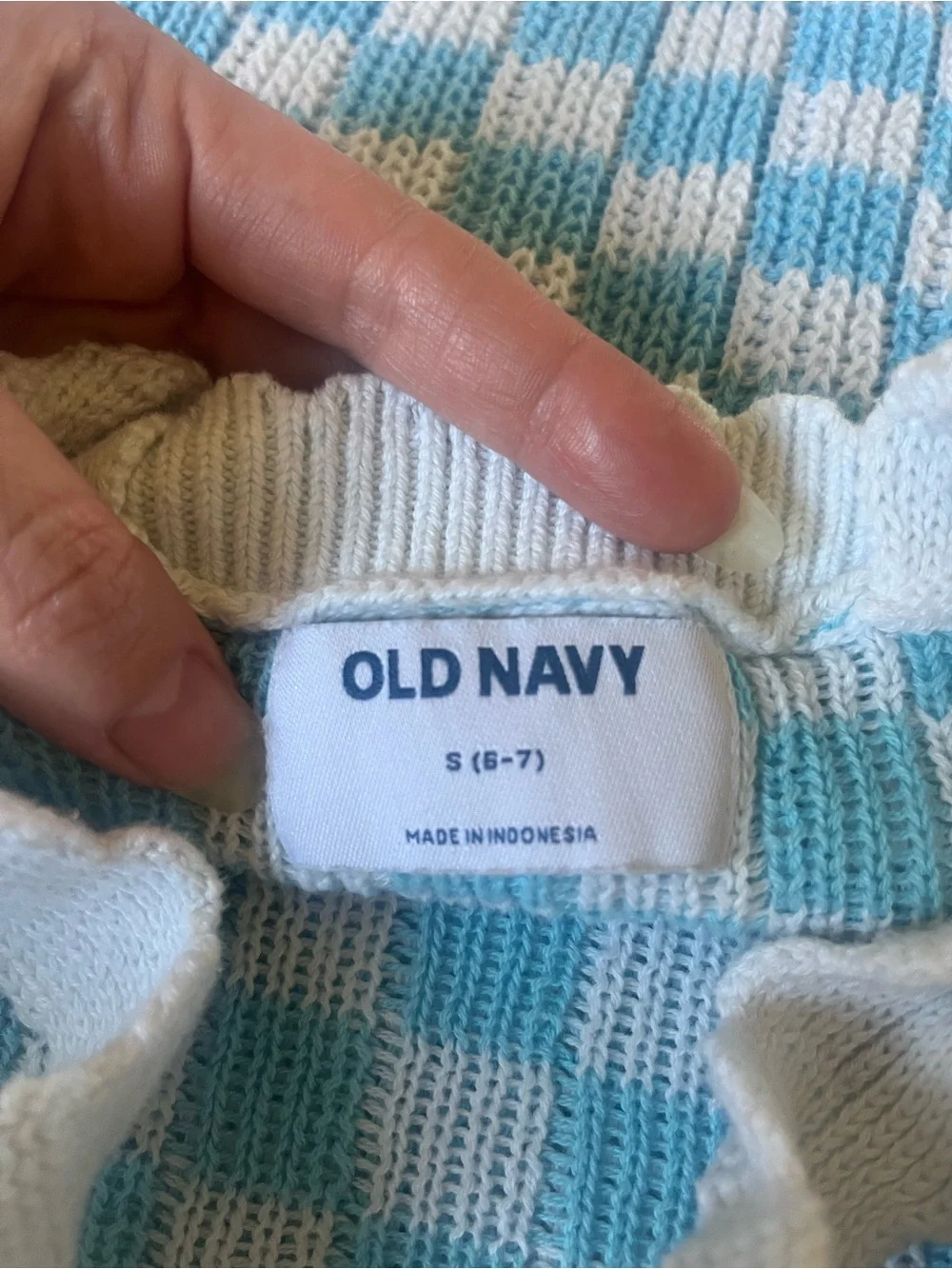 Old Navy Checkered Knit Tank, Small